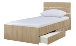 HOME Bedford Single 2 Drawer Bed Frame - Napa Oak.